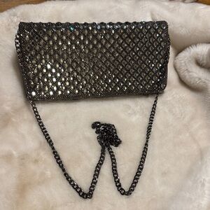 Elegant Silver STARLET Chain Clutch